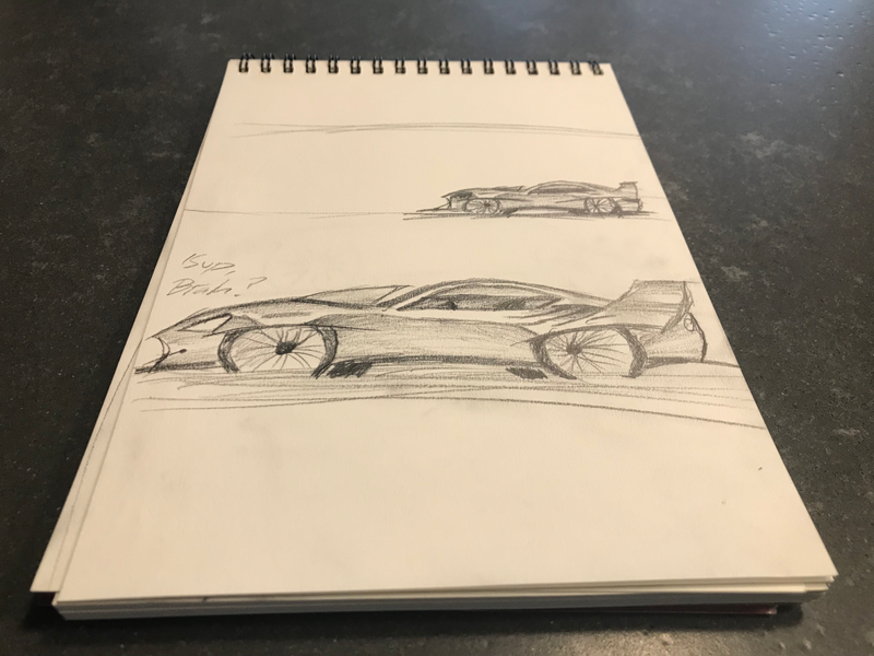 When the 2JZ is so overbuilt you can’t even see forward... Sketched with a no.2 H mechanical pencil